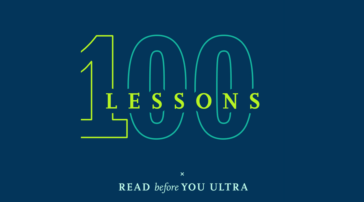 100 lessons × Read before You Ultraimage cover