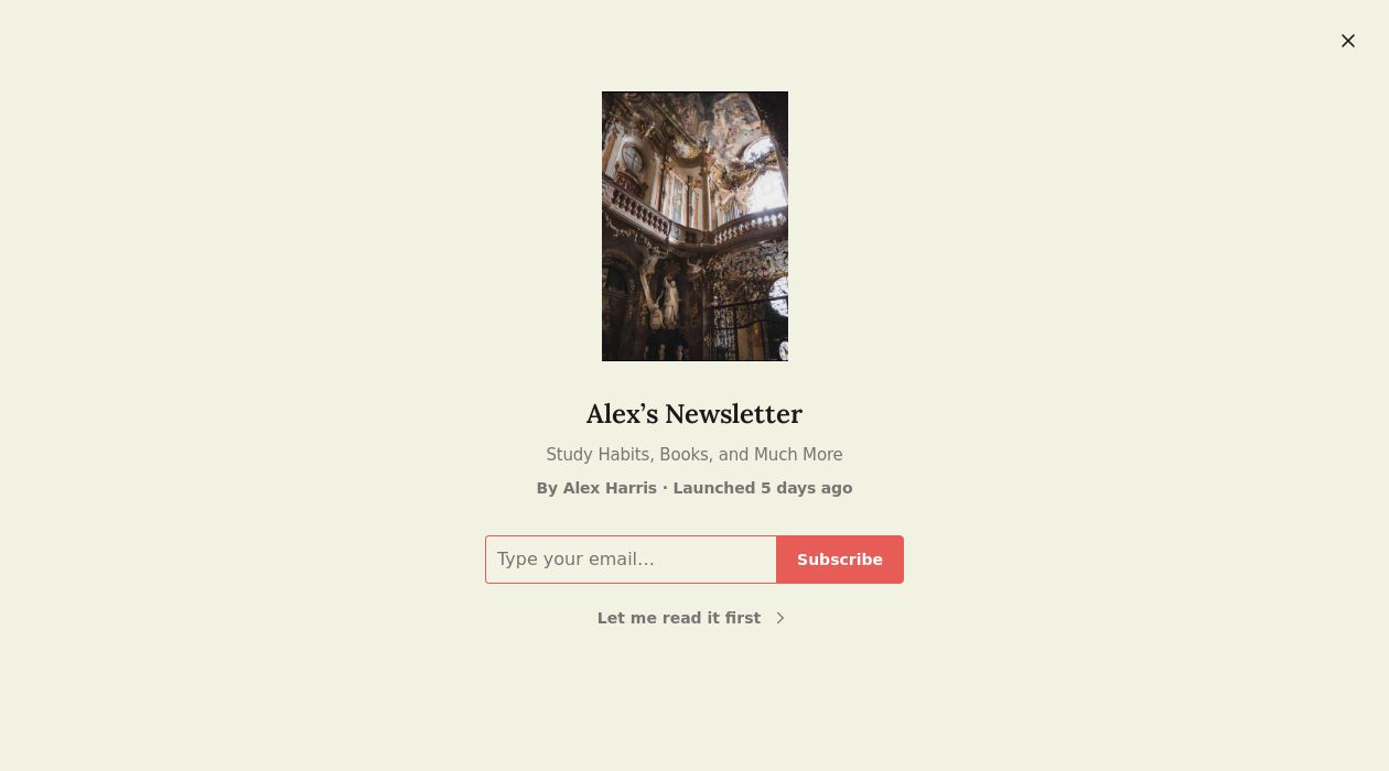 Alex's Newsletterimage cover