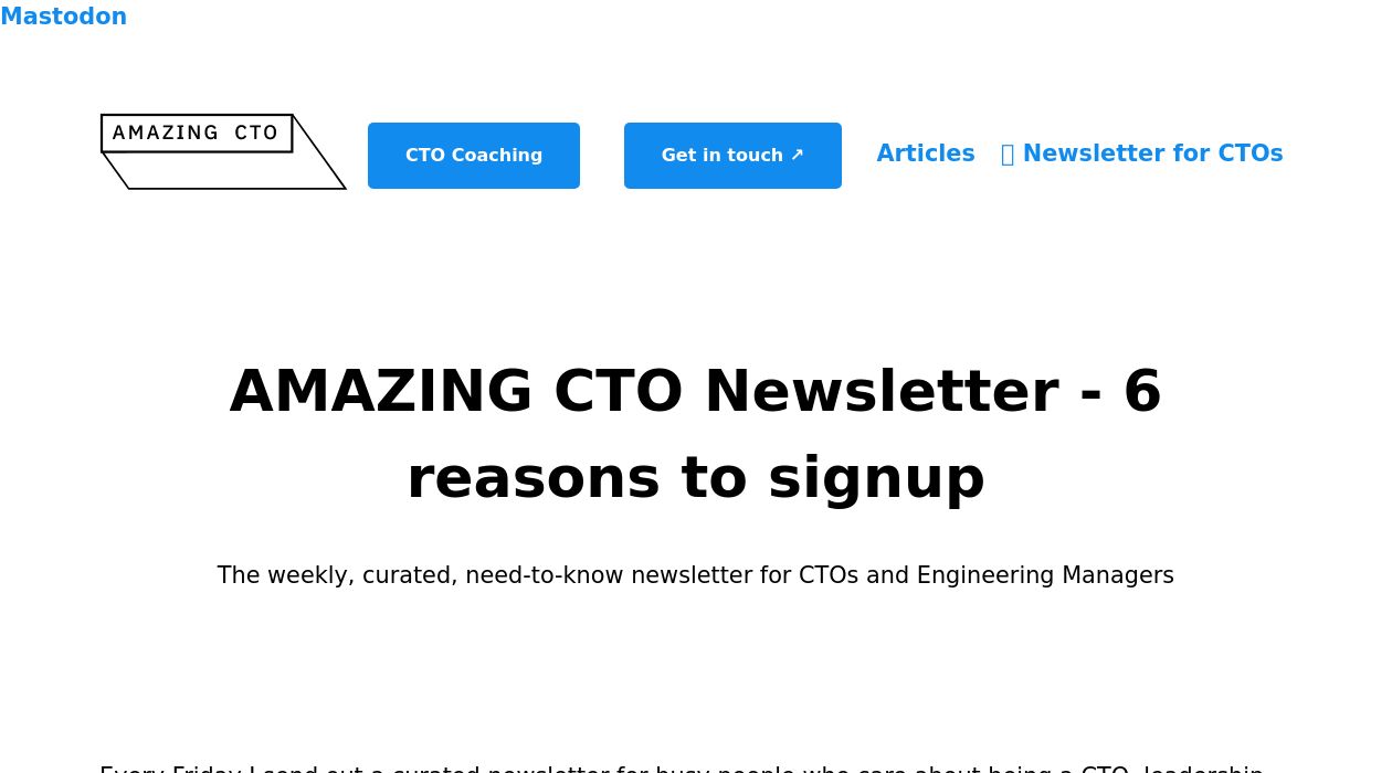 Amazing CTO Newsletterimage cover