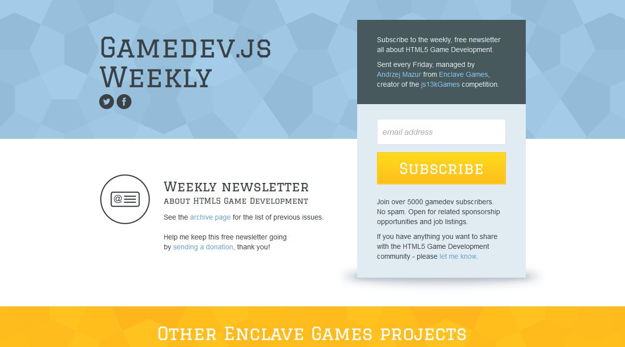 Gamedev.js Weeklyimage cover