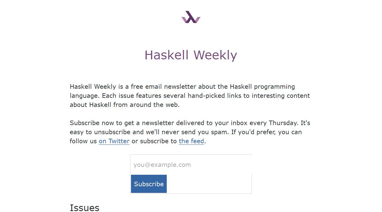 Haskell Weeklyimage cover