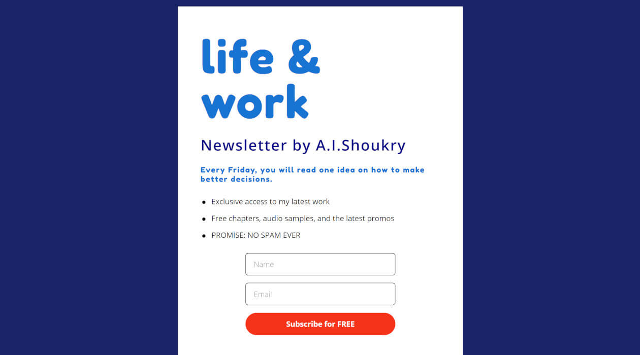 life & work newsletterimage cover