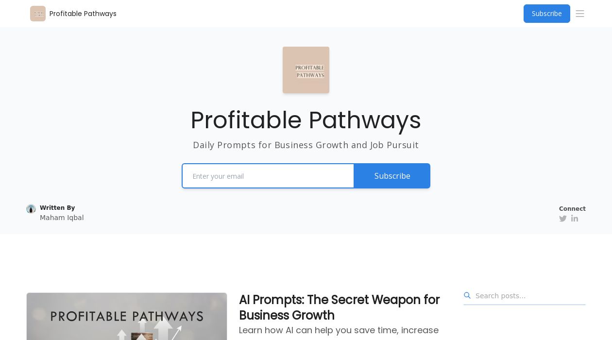 Profitable Pathwaysimage cover