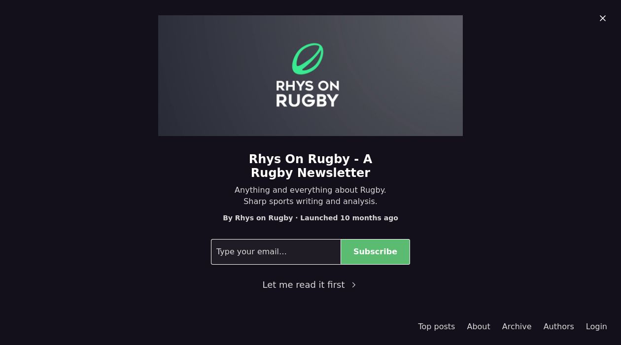 Rhys On Rugbyimage cover