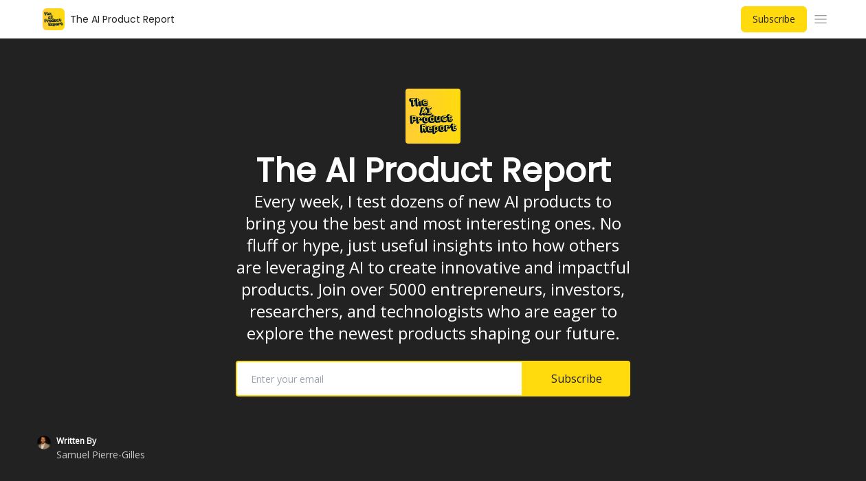 The AI Product Reportimage cover