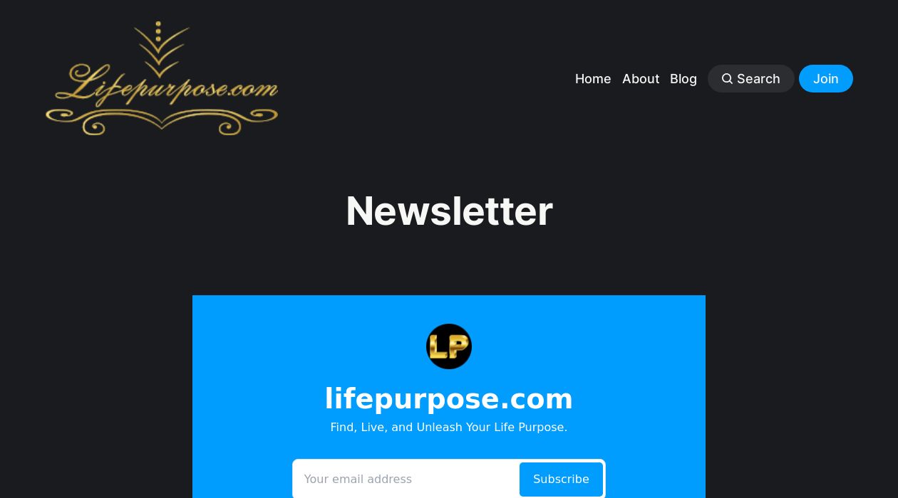 The Life Purpose Newsletterimage cover